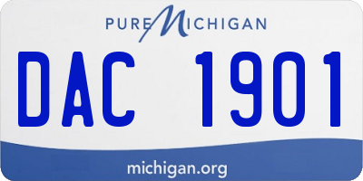 MI license plate DAC1901
