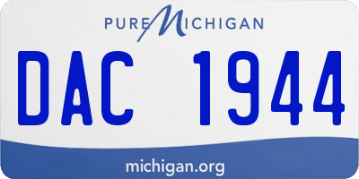 MI license plate DAC1944