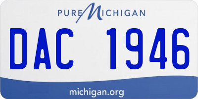 MI license plate DAC1946