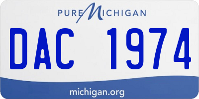 MI license plate DAC1974