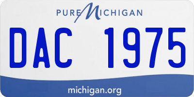 MI license plate DAC1975