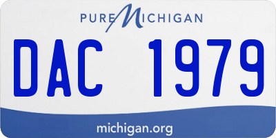 MI license plate DAC1979