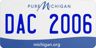 MI license plate DAC2006