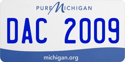 MI license plate DAC2009