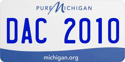 MI license plate DAC2010
