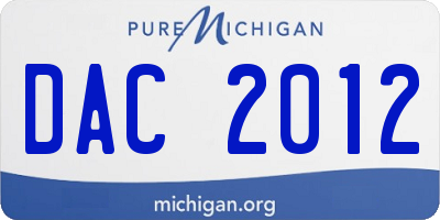 MI license plate DAC2012