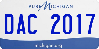 MI license plate DAC2017