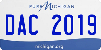 MI license plate DAC2019
