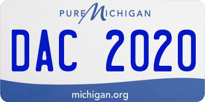 MI license plate DAC2020