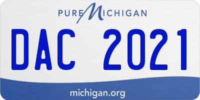 MI license plate DAC2021