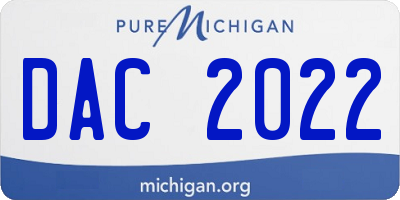 MI license plate DAC2022