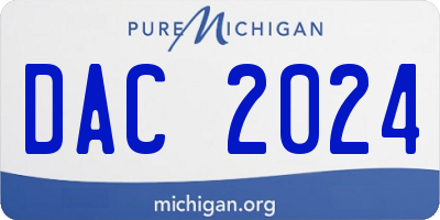 MI license plate DAC2024