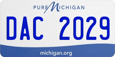 MI license plate DAC2029