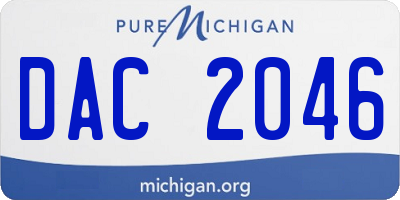MI license plate DAC2046