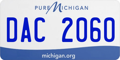 MI license plate DAC2060