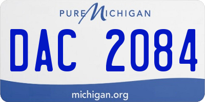 MI license plate DAC2084