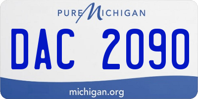 MI license plate DAC2090
