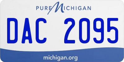 MI license plate DAC2095