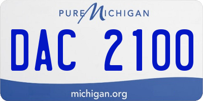 MI license plate DAC2100