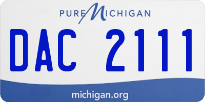 MI license plate DAC2111