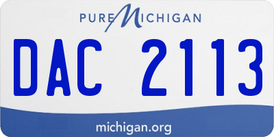 MI license plate DAC2113