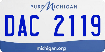 MI license plate DAC2119