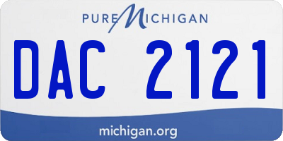 MI license plate DAC2121