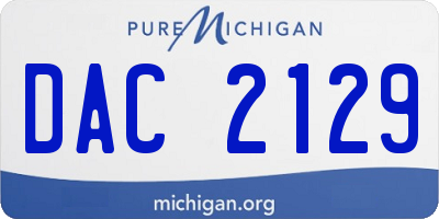 MI license plate DAC2129