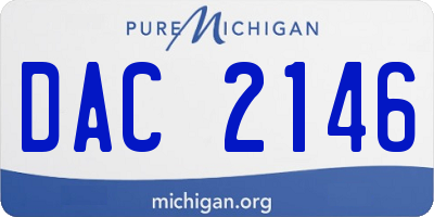 MI license plate DAC2146