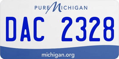 MI license plate DAC2328
