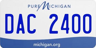 MI license plate DAC2400