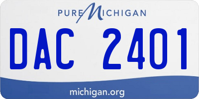 MI license plate DAC2401