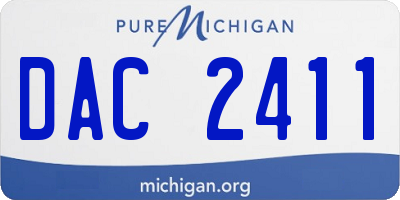 MI license plate DAC2411