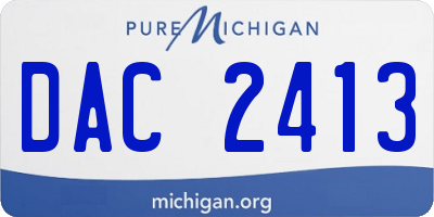 MI license plate DAC2413