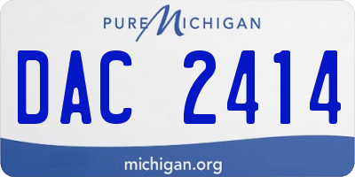 MI license plate DAC2414