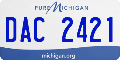 MI license plate DAC2421