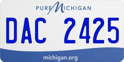 MI license plate DAC2425