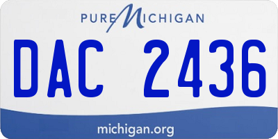 MI license plate DAC2436