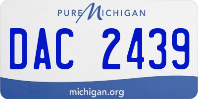 MI license plate DAC2439