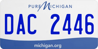 MI license plate DAC2446
