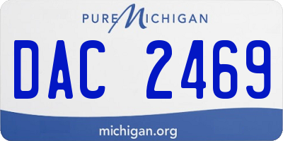 MI license plate DAC2469