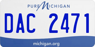 MI license plate DAC2471