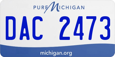 MI license plate DAC2473
