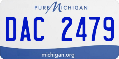 MI license plate DAC2479