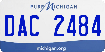 MI license plate DAC2484