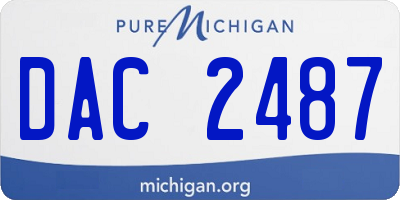 MI license plate DAC2487