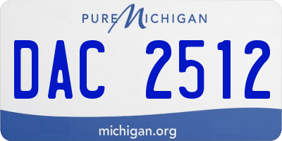 MI license plate DAC2512