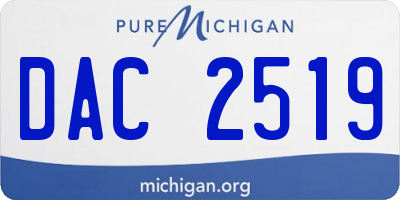 MI license plate DAC2519