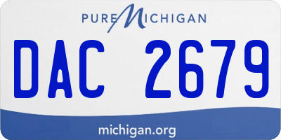 MI license plate DAC2679