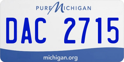 MI license plate DAC2715